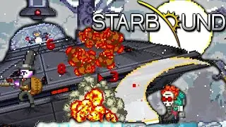 We're fighting a penguin in a UFO! xD | Starbound | #17