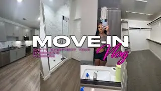 MOVING INTO MY FIRST APARTMENT | empty apartment tour, organizing, settling in
