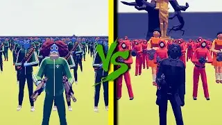 SQUID GAME GUARDS vs PLAYERS TEAM - Totally Accurate Battle Simulator TABS