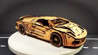 DIY lamborghini car - laser cutting lamborghini - wooden lamborghini , wood ART