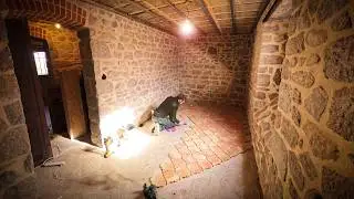 The one when I start laying the Moroccan lantern tiles.