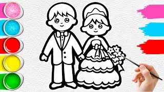 How to Draw a Wedding Couple&ndash; | Easy Drawing | Step-by-Step
