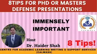 8Tips For PhD or Masters Defense Presentations (in English)
