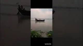 How the boat is turning on the river #boating