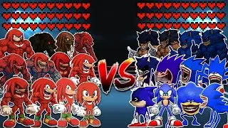 Knuckles Monster Evolution vs Sonic Monster Evolution! Meme battle 