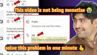 This video is not being monetized | How to solve  monetization problem | fix $ dollar monetization