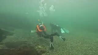 川でのダイビング、最後はドリフト(流されて）エキジット