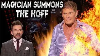 Magician REACTS to Colin Cloud summon David Hasselhof on AGT The Champions 2019