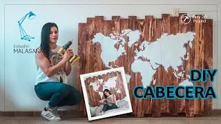 Como HACER una CABECERA de MADERA Estilo RUSTICO y bohemio FACIL / DIY Pojects . Maggy Azcagorta