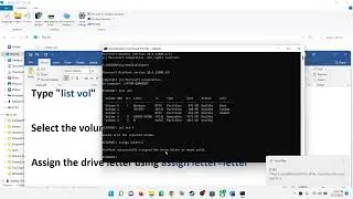 How To Manually Assign Or Change A Drive Letter Using Command Prompt/Diskpart on Windows 10/11