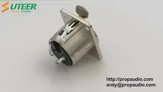 XLR3F030 3 Pin XLR Female Panel Mount Connector video