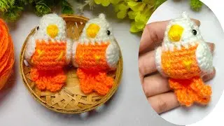 Crochet Bird Tutorial 🥰 Cute Keychain 💞Car Hanging/purse charm 🧿 Easy to Make for Beginners #crochet