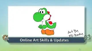 Draw a Yoshi from super Mario in microsoft Paint 🎨 Easy drawing
