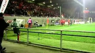 Guingamp-Nantes des tribunes.
