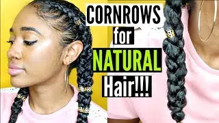 Protective Style: Easy & NEAT Dutch Braids/ Cornrows| Using Form Beauty on Natural Hair!