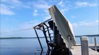 Barge Pontoon Flipping Boat Lift Brainerd Storm