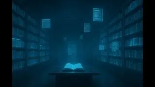 Futuristic Library Ambience 📚✨ Soft Electronic Hum & Calm Sci-Fi ASMR