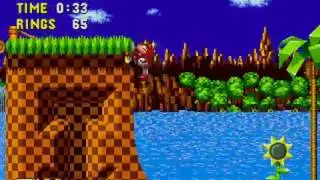 Knuckles In Sonic The Hedgehog Green Hill Zone Playthrough