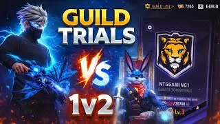 NAVADEEP YT is live! guild trials 1v2 kodithe cheptha wild fireu | telugu | free fire max