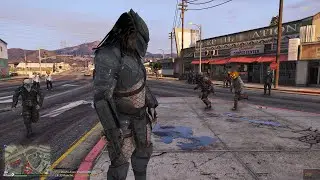 GTA 5 Predator vs Zombies!! Short ver.