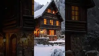 A secluded tavern among the winter mountains | Warm atmosphere and calm piano music #relax #music