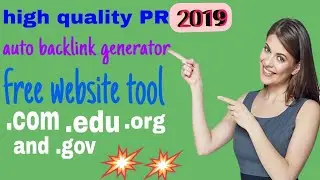 High pr backlink generator | in your website free | hindi 2019