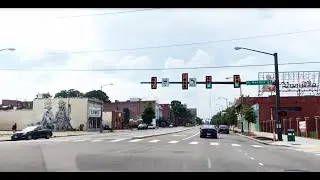 Driving on Broad Street in Richmond Virginia