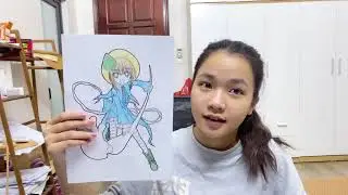Let's color a picture of a blue cartoon character