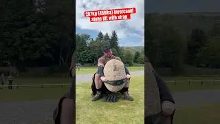 207kg (456lbs) Invercauld stone lift with strap. Natural stone lifting. ​⁠@CERBERUSStrength #gym