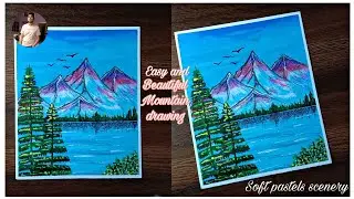 Mountain Scenery drawing with soft pastels 🗻 | Easy and beautiful ❤️ | Jatin Kashyap Studios #art