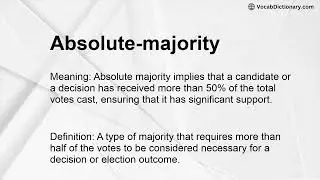 Absolute-majority Meaning