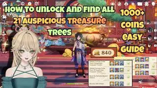 How To Unlock And Find All 21 Auspicious Treasure Trees Easy Guide Genshin Impact Lantern Rite