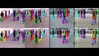 terrace1 multi-person tracking results, color features vs deep features