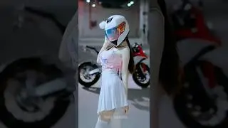 korean girl with bike☺💕#shorts #reels #viral #trending #uk07rider #whatsappstatus #racing #ktm