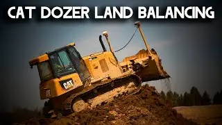 CAT D6K2 BULLDOZER Finish Grading with GPS // Land Balancing New Subdivision