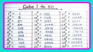 cube 1 to 50 l 1 to 50 cube l cube list 1 to 50 | cube l gaan