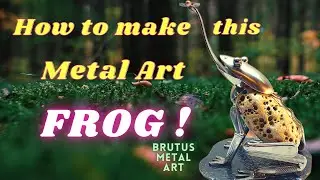 Metal Art Frog catching a Fly!
