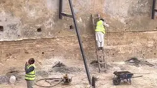4 meters drill and shed concrete