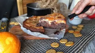 Brownie con tarta de queso y chocolate blanco y galletitas saladas, &iexcl;LA BOMBA!