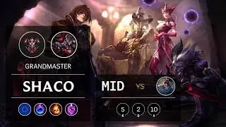 Shaco Mid vs Yasuo - EUW Grandmaster Patch 9.19