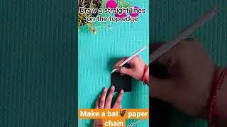 Bat 🦇 paper chain activity for kids #easy #trending #Day22/365