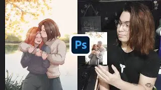 Drawing Couple in Photoshop - Art Vlog [TAGALOG]