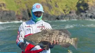 Grouper fishing at grand island in Goa / India