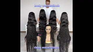 🔥body wave wig🛍🔥deep wavewig🛍32-34inch✅Swiss Invisible Lacec✅Real & Natural Look!