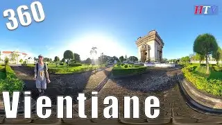 360VR Vientiane,Laos-Morning Walk