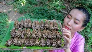 Cooking Technique: Making Spicy Giant Water Bug Paste in My Village - Giant Water Bug Recipes
