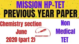 Hptet non-medical previous year paper june-2020  (part 2) chemistry- 15 qus