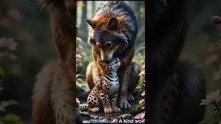 A Kind Wolf and Leopard Cub Story #akindwolf #wolf #leopard #cub