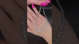 Add A Lotta Sparkle To Your Step With This 3 3/4 CT Diamond Tennis Necklace 🌟