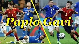 Pablo Gavi vs Italy  Debut For Spain 06 10 2021 HD Only 17 years